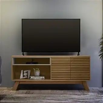 Lojas Guido Rack camboriu para tvs até 70" - 2 portas 1,60m./amendoa/titanio oferta