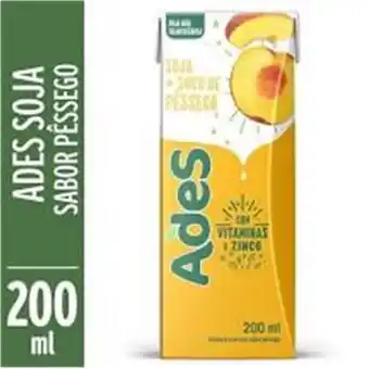 Supermercados Myatã Bebida a base de soja ades sabor pêssego 200ml oferta