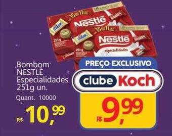 Supermercados Koch Bombom nestlé especialidades oferta