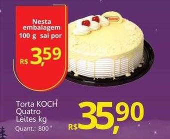 Supermercados Koch Torta koch quatro leites kg oferta