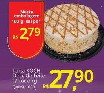 Supermercados Koch Torta koch doce de leite c coco kg oferta