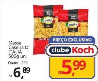 Supermercados Koch Massa caseira d'italia oferta