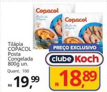 Supermercados Koch Tilápia copacol posta congelada oferta