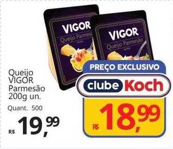 Supermercados Koch Queijo vigor parmesão oferta