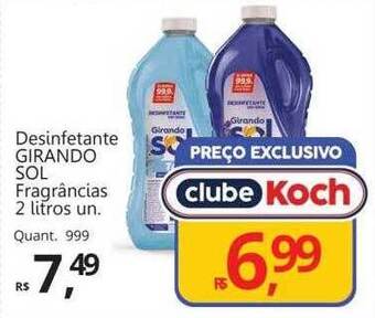 Supermercados Koch Desinfetante girando sol fragrâncias oferta