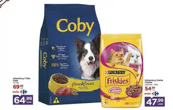 Carrefour Alimento p cães coby alimento p gatos friskies oferta