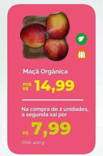 Oba Hortifruti Maçã orgânica oferta