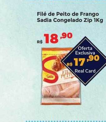 Villarreal Supermercados Filé de peito de frango sadia congelado zip oferta