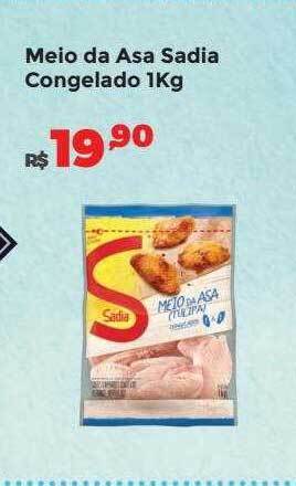 Villarreal Supermercados Meio da asa sadia congelado oferta