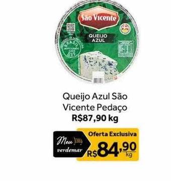Verdemar Supermercado Queijo azul são vicente pedaço oferta