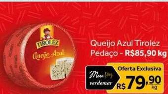 Verdemar Supermercado Queijo azul tirolez pedaço oferta