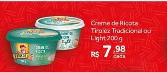 Verdemar Supermercado Creme de ricota tirolez tradicional ou light oferta