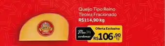 Verdemar Supermercado Queijo tipo reino tirolez fracionado oferta