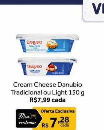 Verdemar Supermercado Cream cheese danubio tradicional ou light oferta