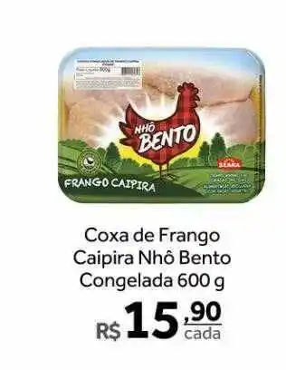 Verdemar Supermercado Coxa de frango caipira nhô bento congelado oferta