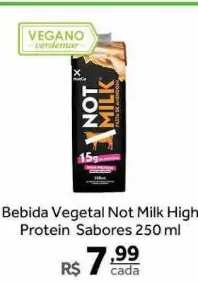 Verdemar Supermercado Bebida vegetal not milk high protein sabores oferta