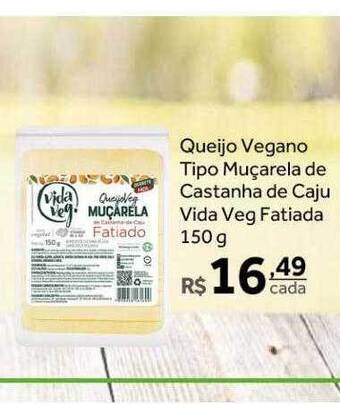 Verdemar Supermercado Queijo vegano tipo muçarela de castanha de caju vida veg fatiada oferta