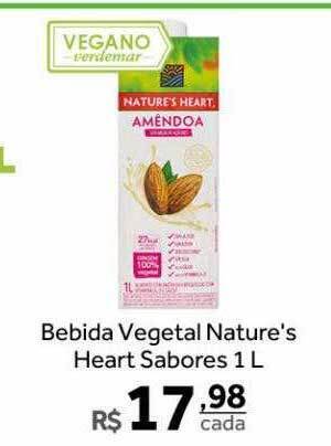 Verdemar Supermercado Bebida vegetal nature's heart sabores oferta