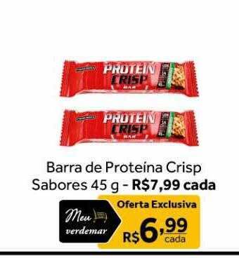 Verdemar Supermercado Barra de proteína crisp sabores oferta