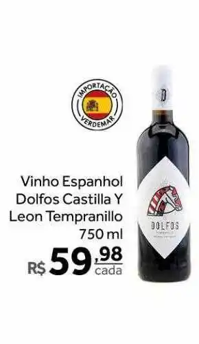 Vinho espanhol dolfos castilla y leon tempranillo