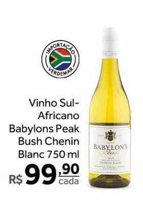 Verdemar Supermercado Vinho sul-africano babylons peak bush chenin blanc oferta