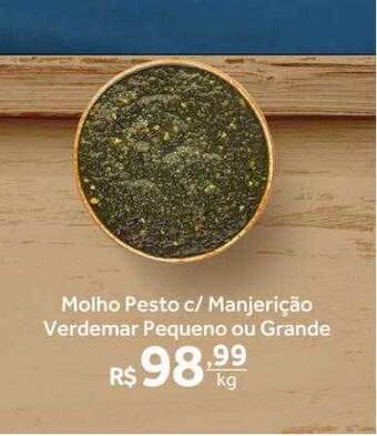 Molho pesto c manjerição verdemar pequeno ou grande