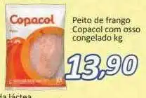 Supermercados Savegnago Peito de frango copacol com osso congelado kg oferta