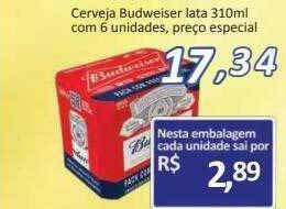 Supermercados Savegnago Cerveja budweiser oferta