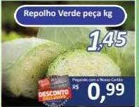 Supermercados Savegnago Repolho verde peça kg oferta