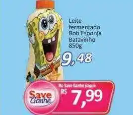 Supermercados Savegnago Leite fermentado bob esponja batavinho oferta