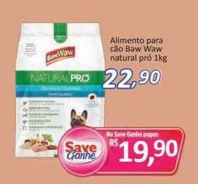 Supermercados Savegnago Alimento para cão baw waw natural pró oferta