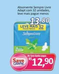Supermercados Savegnago Absorvente sempre livre adapt com 32 oferta
