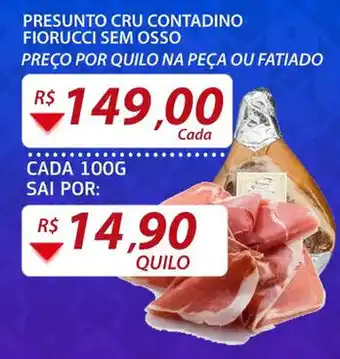 Presunto Cru contadino Fiorucci Sem osso