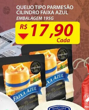 Assaí Atacadista Queijo tipo Parmesao Cilindrico Faixa Azul 195g oferta