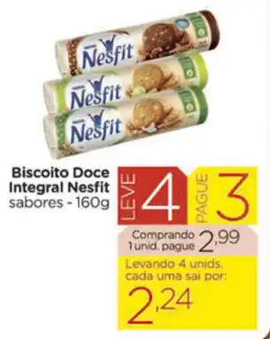 Biscoito Doce Integral Nesfit 160g