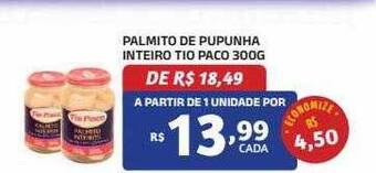 Palmito de pupunha inteiro tio paco