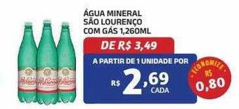 Água mineral são lourenço com gás