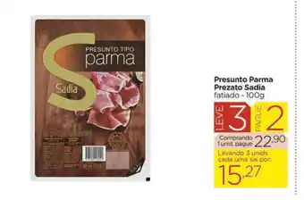 Carrefour Market Presunto Parma Prezato Sadia 100g oferta