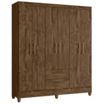 Novo Mundo Guarda-roupa casal panamá em mdp 6 portas 2 gavetas 6 prateleiras oferta