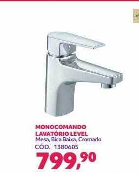 Telhanorte Monocomando lavatório level oferta