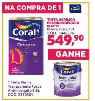 Tinta acrilica premium decora matte coral