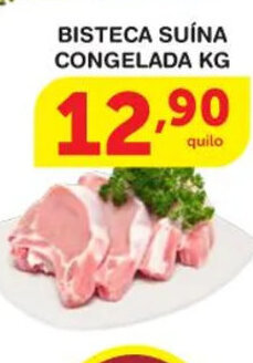 Roldão Bisteca Suina Congelada 1kg oferta