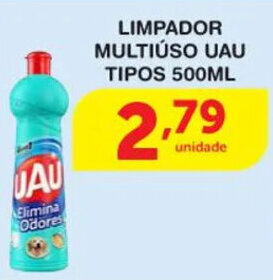 Roldão Limpador multiuso Uau tipos 500ml oferta