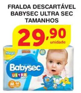 Roldão Fralda Descartavel Babysec Ultra Sec tamanhos oferta