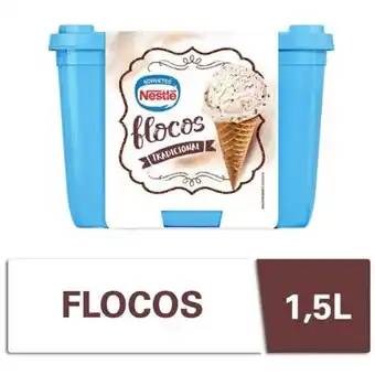 Sorvete de flocos tradicional nestlé pote 1,5l