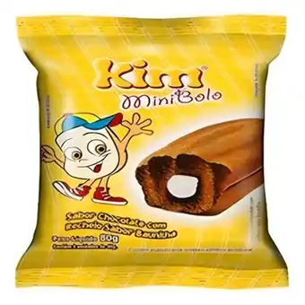 Violeta Supermercados Mini bolinho de chocolate com recheio de baunilha kim 80g oferta