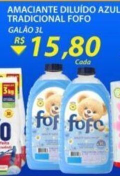 Assaí Atacadista Amaciante Diluido Azul Tradicional Fofo galao 3L oferta