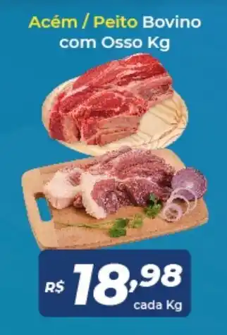 Atakarejo Acem/ Peito Bovino com osso 1kg oferta