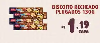 Bahamas Supermercados Biscoito Recheado Plugados 130g oferta