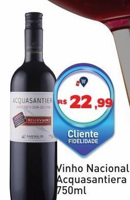 Tonin Superatacado Vinho nacional acquasantiera 750ml oferta